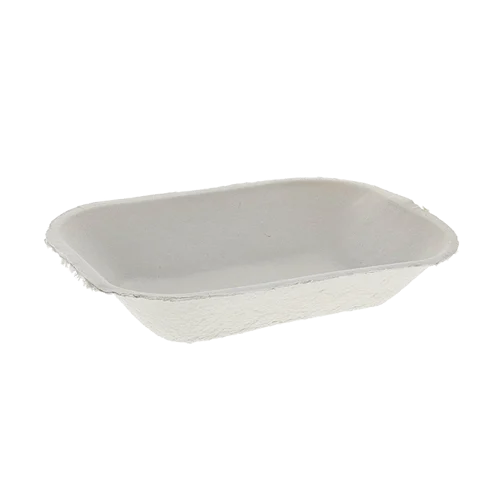 Pulpex 16 Oz Fiber Blend Food Trays 7.5" X 5.5" X 1.5" #200 - 1000/Case