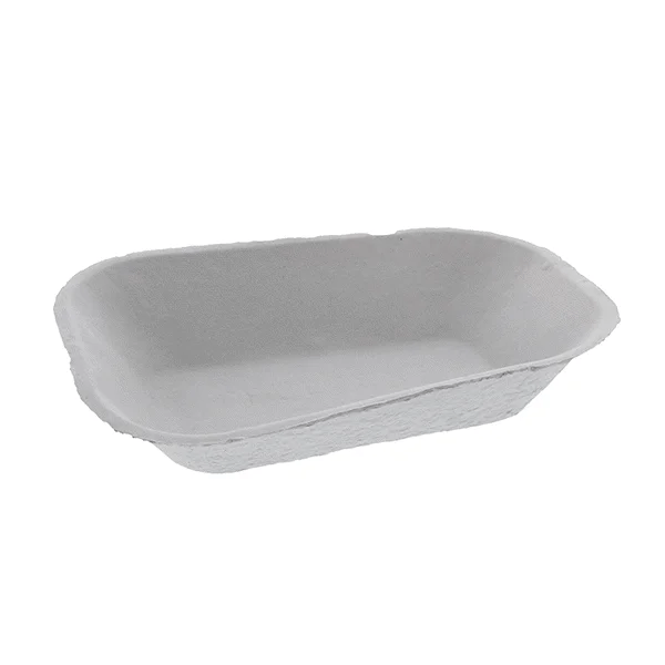 Pulpex 12 Oz Fiber Blend Food Trays 6.75" X 4.75" #100 - 840/Case