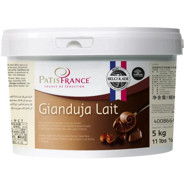 Puratos - PastisFrance Gianduja Milk Chocolate Paste With Hazelnut - 5 Kg