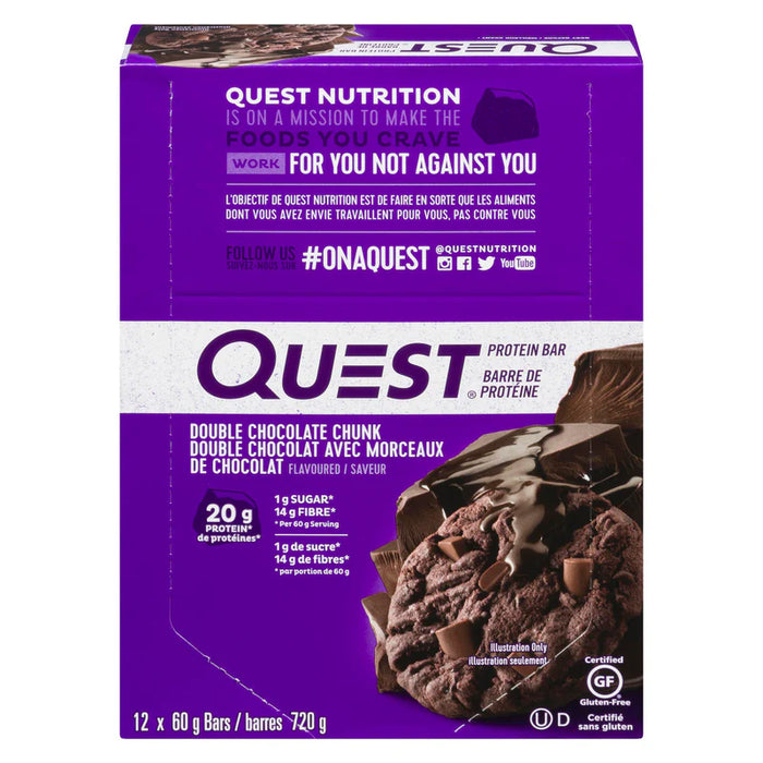 Quest - Protein Bar Double Chocolate Chunk - 12 x 60g