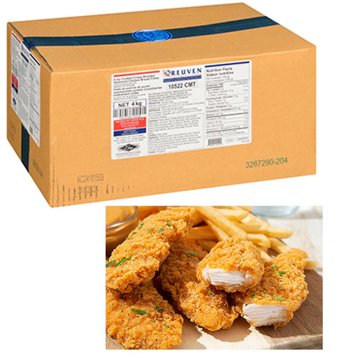REUVEN - Fully Cooked Crispy Breaded Chicken Breast Fillets - 2 x 2 Kg
