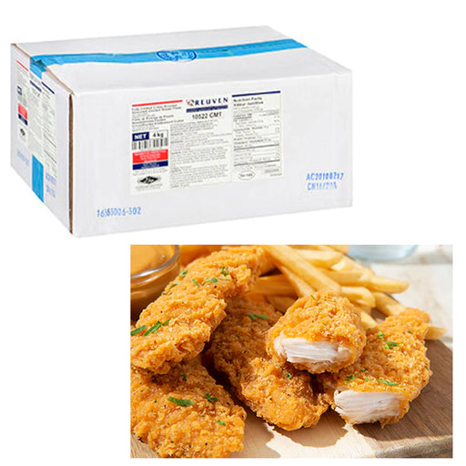REUVEN - Fully Cooked Crispy Breaded Chicken Breast Fillets 65-95 - 2 x 2 Kg
