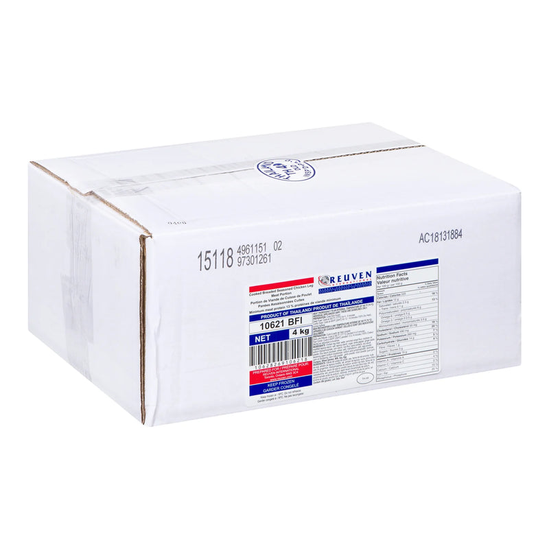 REUVEN - Fully Cooked Crispy Breaded Chicken Thigh - 2 x 2 Kg