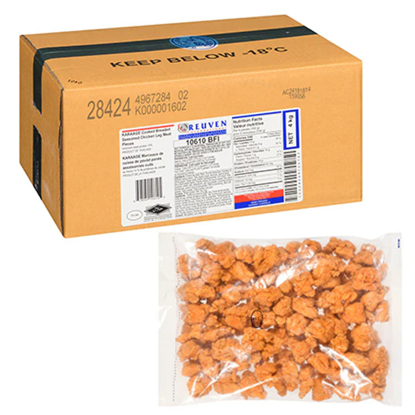 REUVEN - Fully Cooked Karaage Japanese Inspired Chicken Leg Meat - 2 x 2 Kg