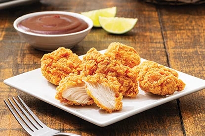 REUVEN - Fully Cooked Boneless Breaded Chicken Chunks - 2 x 2 Kg