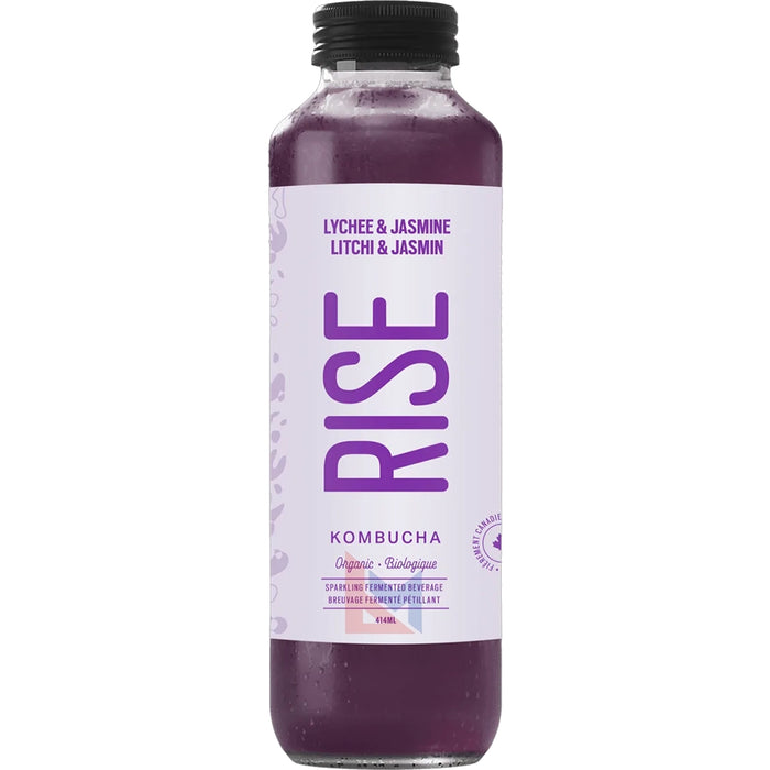 RISE Kombucha - Organic Lychee and Jasmine - 414 ml