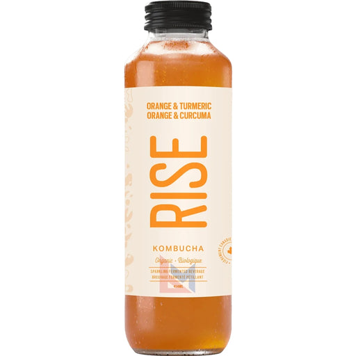 RISE Kombucha - Organic Orange and Turmeric - 414 ml