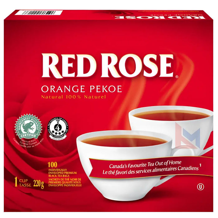 Red Rose - Orange Pekoe Enveloped Tea Bags - 100/Pack