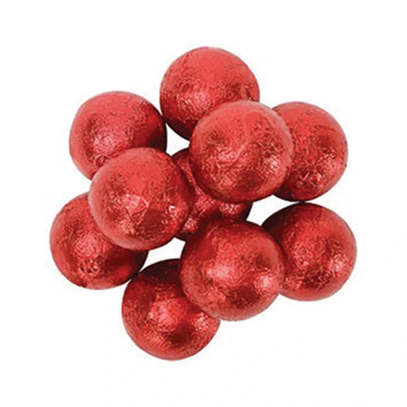 Red Foil Wrapped Milk Chocolate Balls
