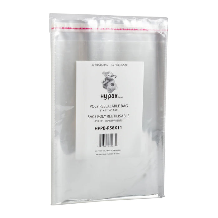 Hypax - Sacs en polyéthylène refermables avec bande 8" x 11" - 250 / Caisse
