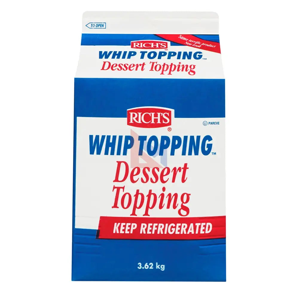 Rich's Ready To Whip Liquid Whip Topping, Dessert Topping 4x3.62Kg ...
