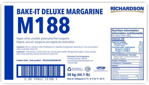 Richardson - Bake-It Deluxe Bakers Margarine M1888 - 20 Kg