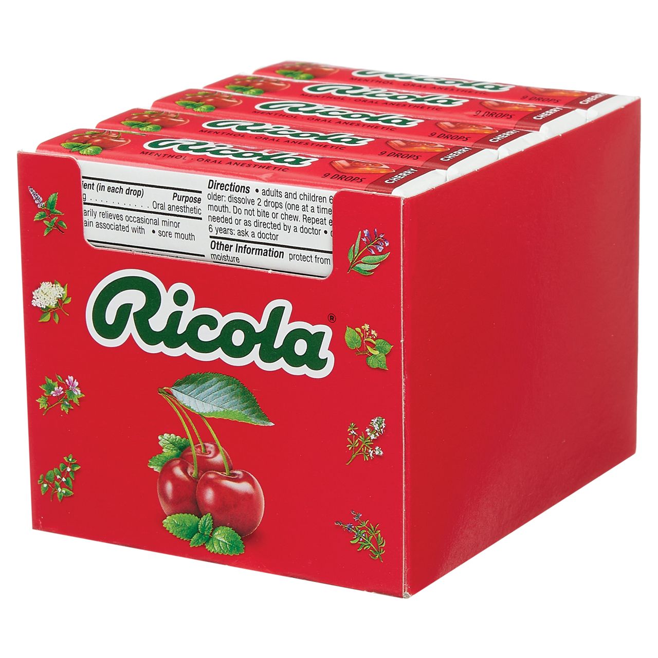 Ricola Cherry Throat Drops 9 Lozenges 20 Packs, Lozenges — Bulk Mart