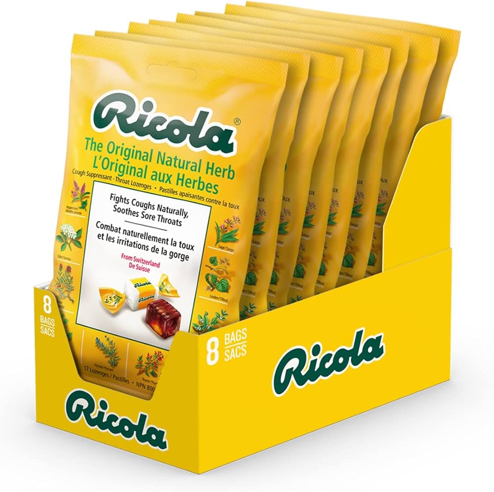 Ricola Original Herb Cough Drops 75g Each 8 Packs, Lozenges — Bulk Mart