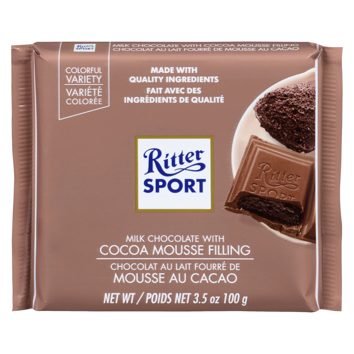 Ritter Sport Cocoa Mousse Chocolate 11 x 100g, Bulk Chocolate Wholesale ... Ritter Sport Cocoa Mousse Chocolate 11 x 100g, Bulk Chocolate Wholesale ...