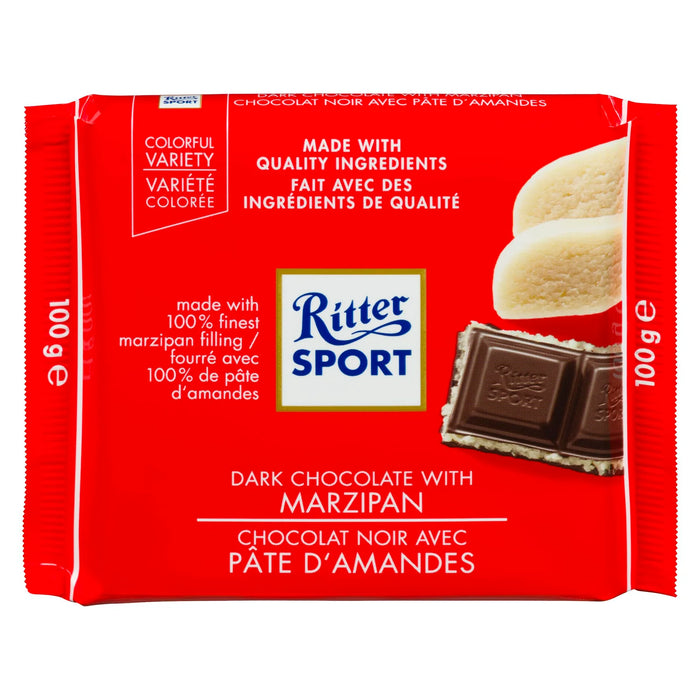 Ritter Sport - Dark Chocolate With Marzipan - 6 x 100g