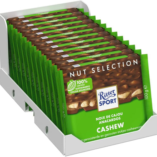 Ritter Sport - Milk Chocolate With Cashew - 12 x 100g