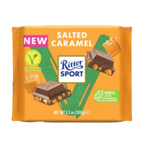 Ritter Sport - Vegan Salted Caramel Chocolate Bar - 6 x 100g