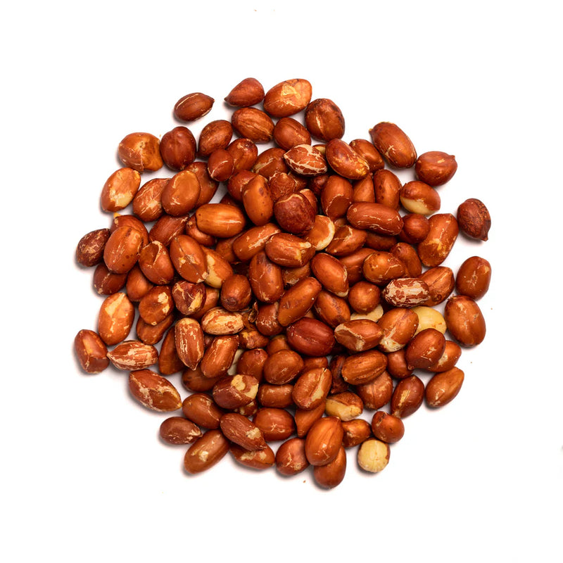 Roasted Red Skin Unsalted Peanuts - 25 Lbs