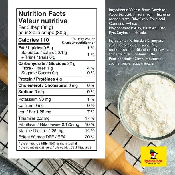 Robin Hood - Unbleached All Purpose Flour - 2.5 Kg