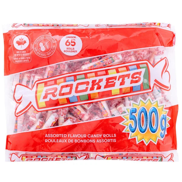 Rockets Rolls Candy Individually Wrapped Rolls 65 Pcs - 500 g