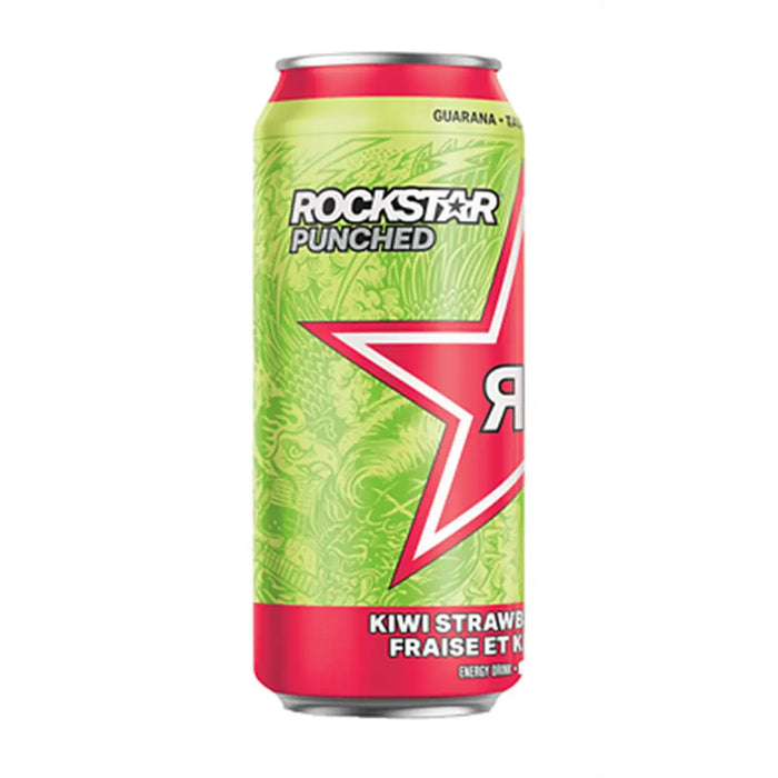 Rockstar - Punched Strawberry Kiwi - 12 x 473 ml