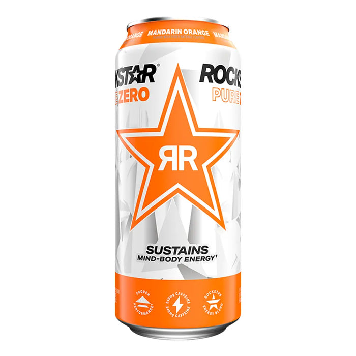 Rockstar - Pure Zero Mandarin Orange  - 12 x 473 ml