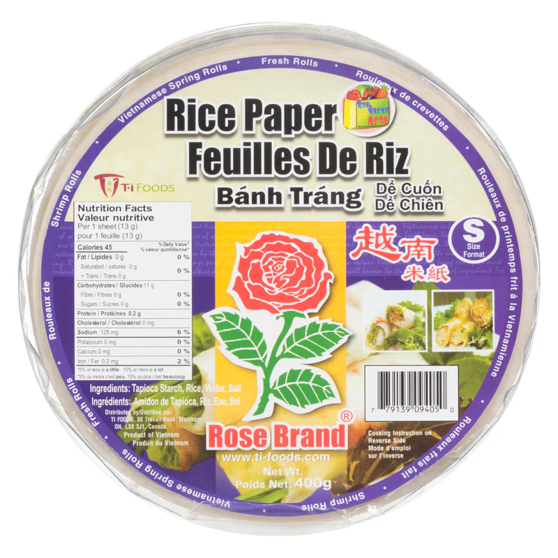 Rose Rice Paper Small 16cm, 090405-0 - 40 x 400g — Bulk Mart