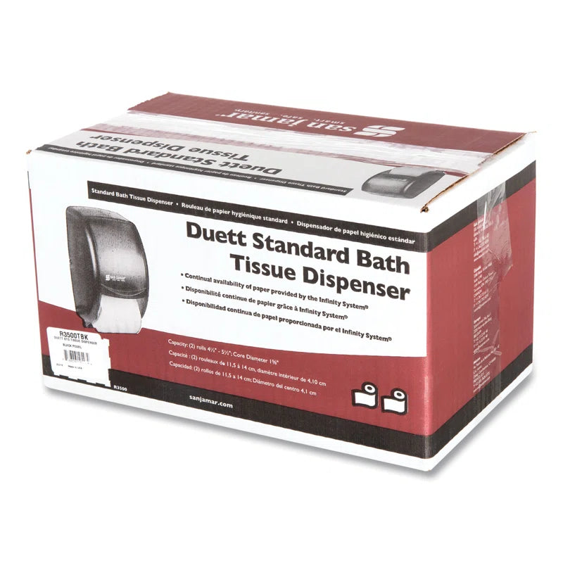 San Jamar DB350 Standard Toilet Paper Dispenser Double Roll - Each
