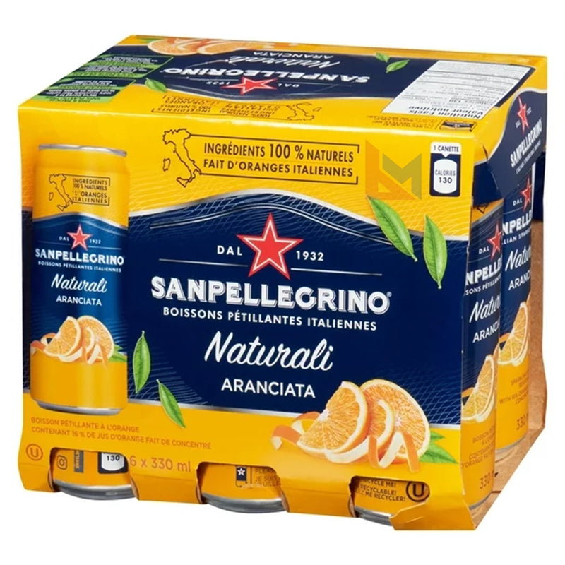 San Pellegrino - Aranciata Orange Sparkling Beverage - 6 x 330 ml