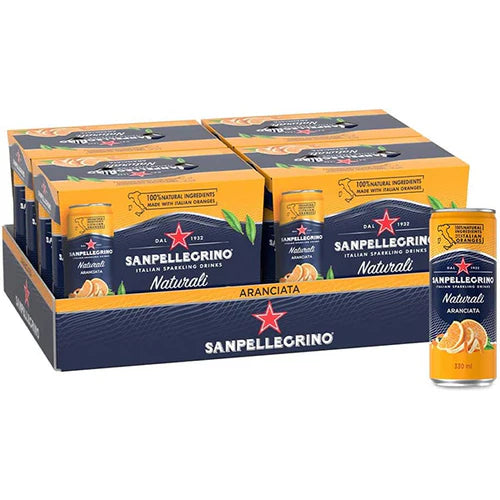 San Pellegrino - Aranciata Orange Sparkling Beverage - 24 x 330 ml