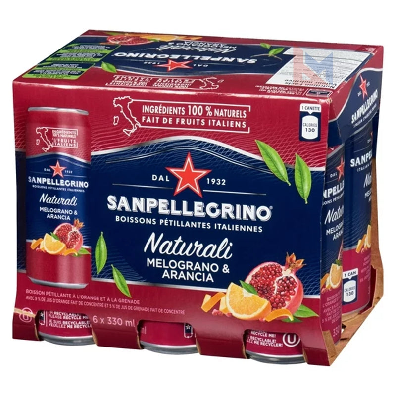 San Pellegrino - Orange & Pomegranate Sparkling Beverage - 6 x 330 ml