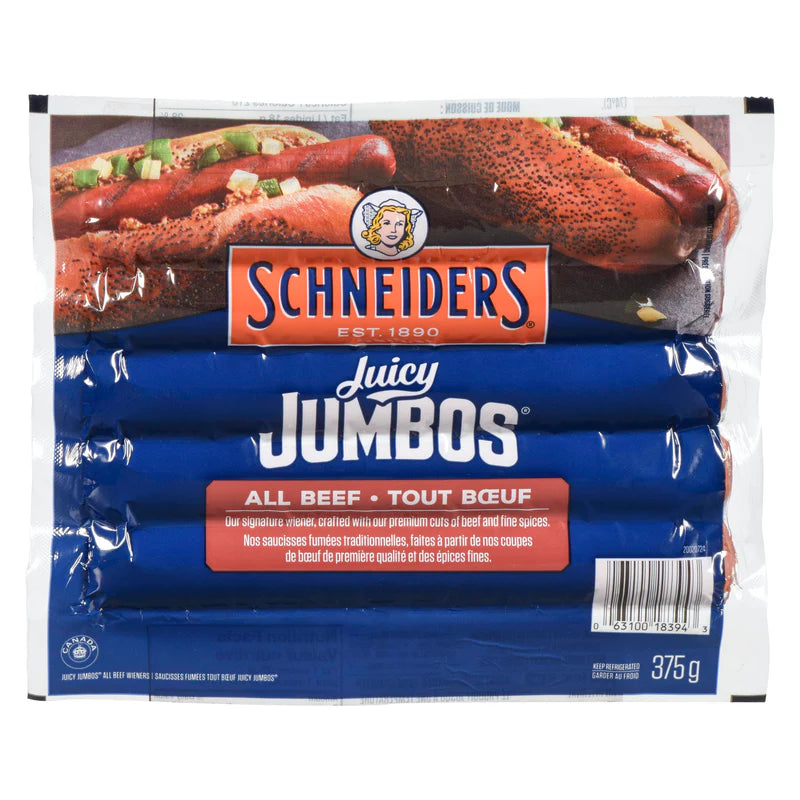 Schneiders - Juicy Jumbos All Beef Wieners - 375g