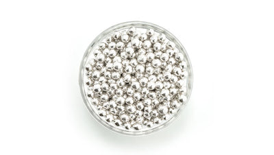 Silver Pearl Round Confetti Bulk - 10 Lbs