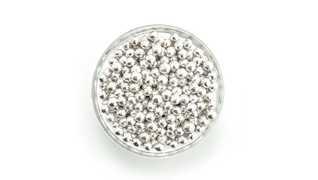 Silver Pearl Round Confetti Bulk - 10 Lbs