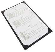  Single View Menu Cover Black