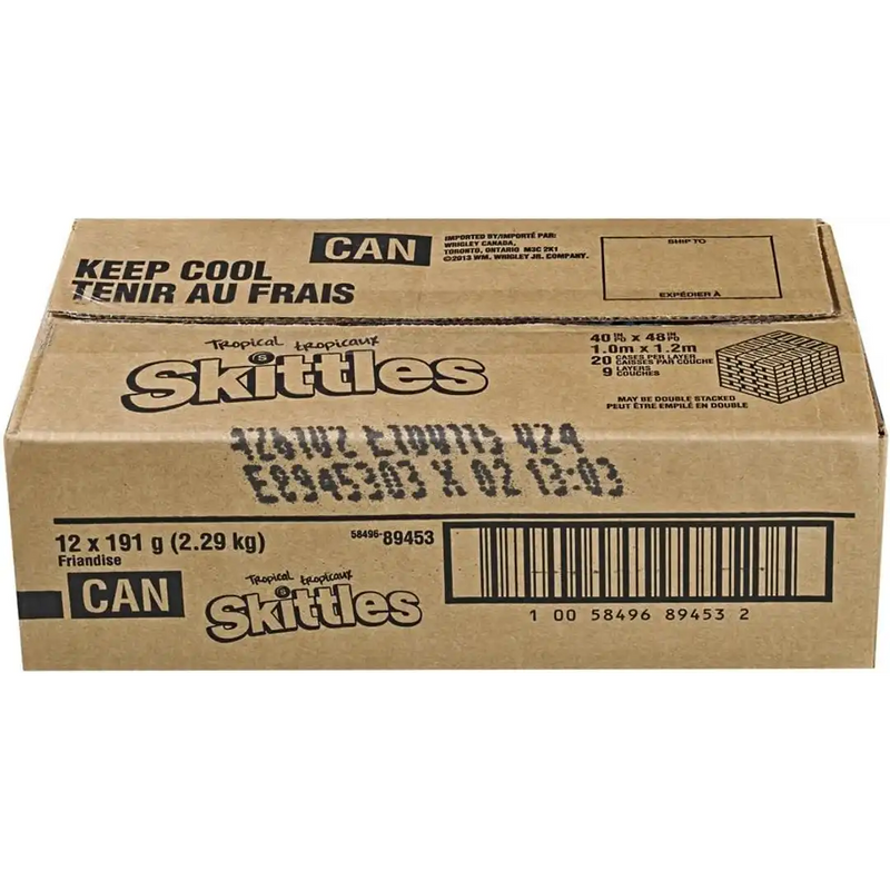 Skittles - Tropical Chewy Candy - 12 x 191g