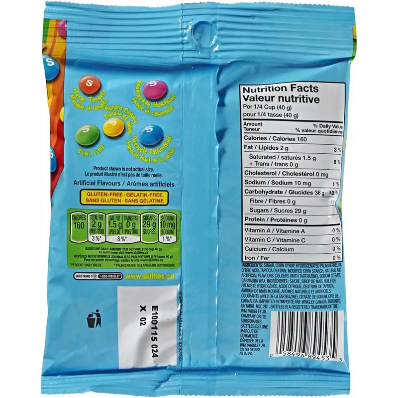 Skittles - Tropical Chewy Candy - 12 x 191g