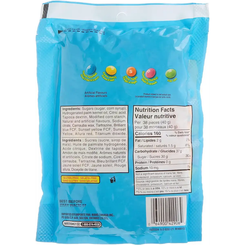 Skittles - Tropical Chewy Candy Bowl Size Bag 320g