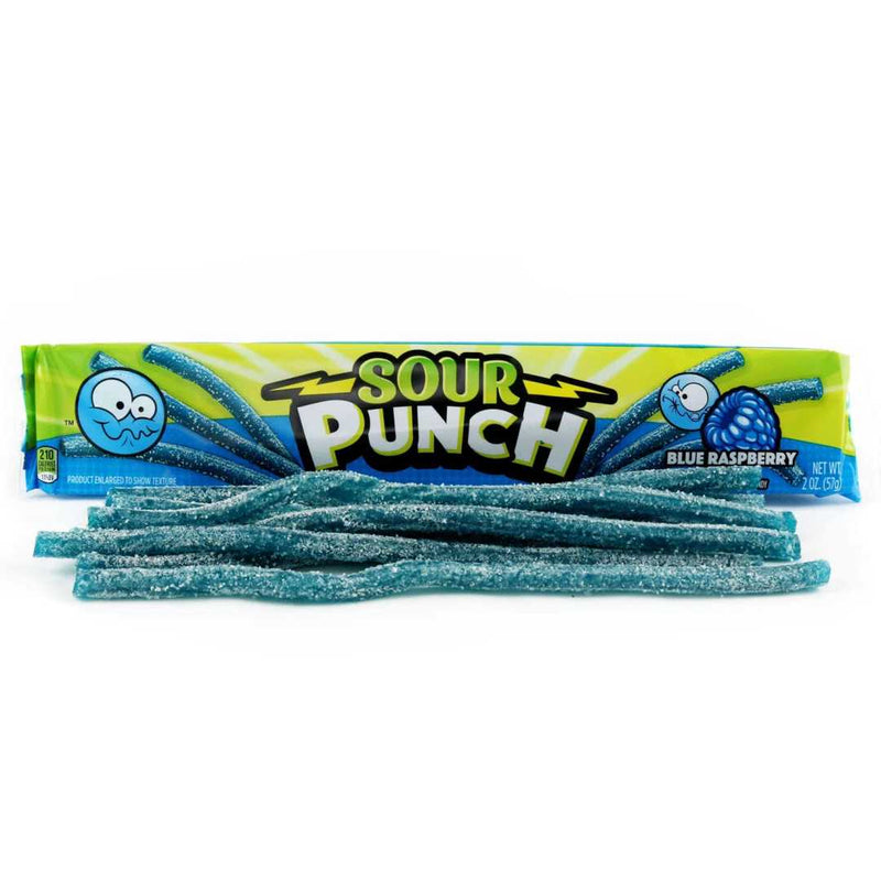 Sour Punch Blue raspberry Straws Candy 24 x57g