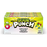Sour Punch Rainbow Straws Candy 24 x57g