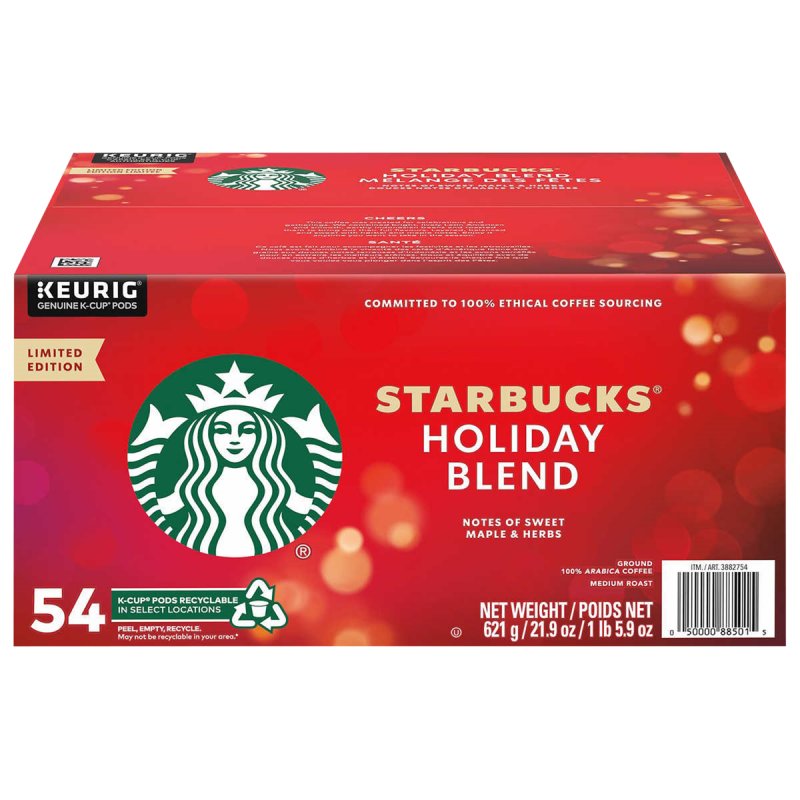 Starbucks Holiday Blend K-Cup - Pack Of 54