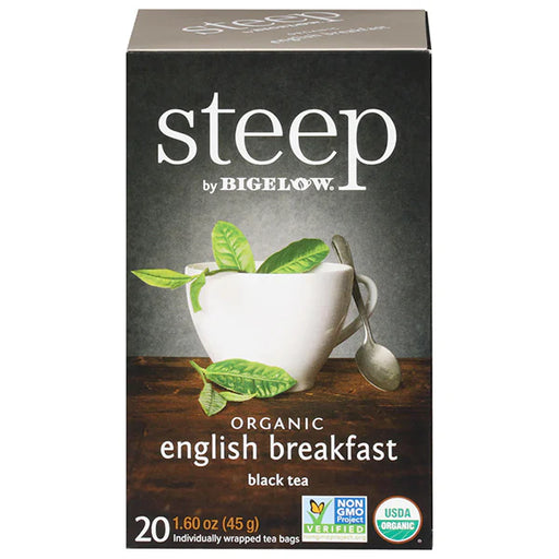 Steep - Organic English Breakfast Black Tea Bags - 6 x 20 Ct