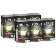 Steep - Organic English Breakfast Black Tea Bags - 6 x 20 Ct