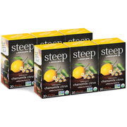 Steep By Bigelow - Organic Chamomile Citrus Herbal Tea Bags - 6 x 20 Ct