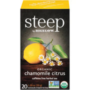 Steep By Bigelow - Organic Chamomile Citrus Herbal Tea Bags - 20/Box