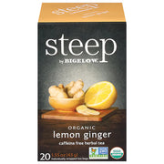 Steep By Bigelow - Organic Lemon Ginger Herbal Tea Bags - 20 Pack