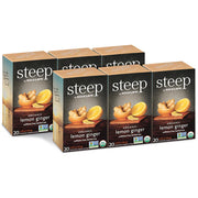 Steep By Bigelow - Organic Lemon Ginger Herbal Tea Bags - 6 x 20 Ct