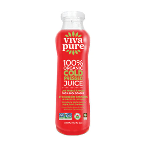 Strawberry Paradise 100% Organic Cold Pressed Juice - 12 x 330 ml