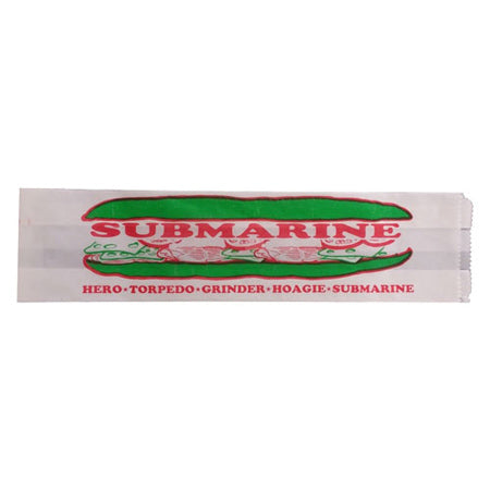 Submarine Printed Bags 4x2.5x16 Waxed Sub Bags